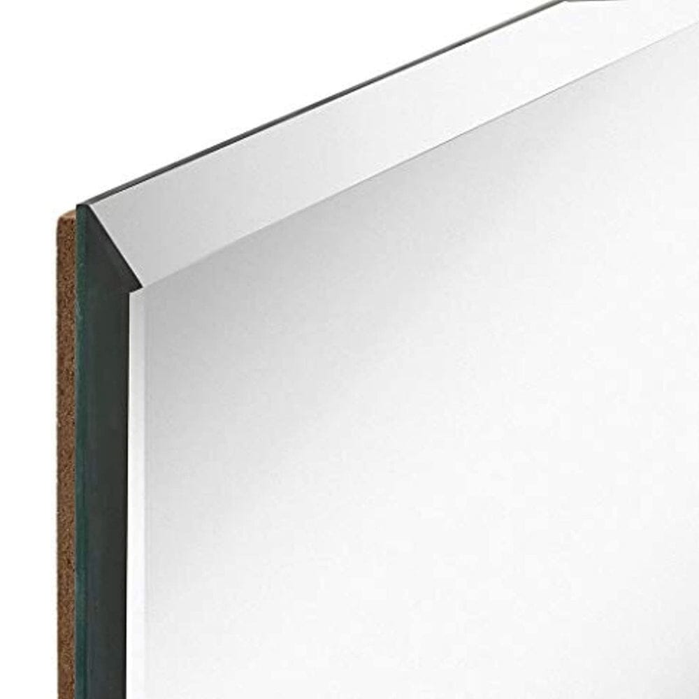 Large Simple Rectangular Streamlined 1 Inch Beveled Wall Mirror (16