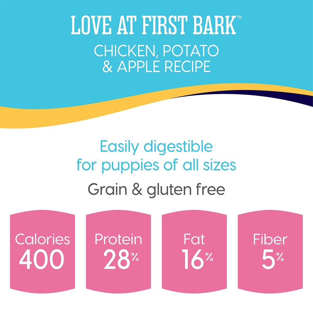 Solid Gold Love At First Bark Puppy Grain-Free Chicken， Potato and Apple Dry Dog Food