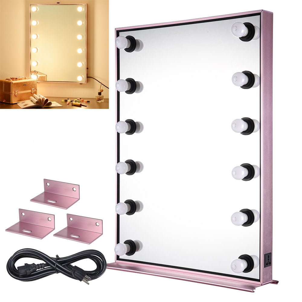 TheLAShop Large Hollywood Vanity Mirror w/ Lights 24x34 Tabletop Wall Mount