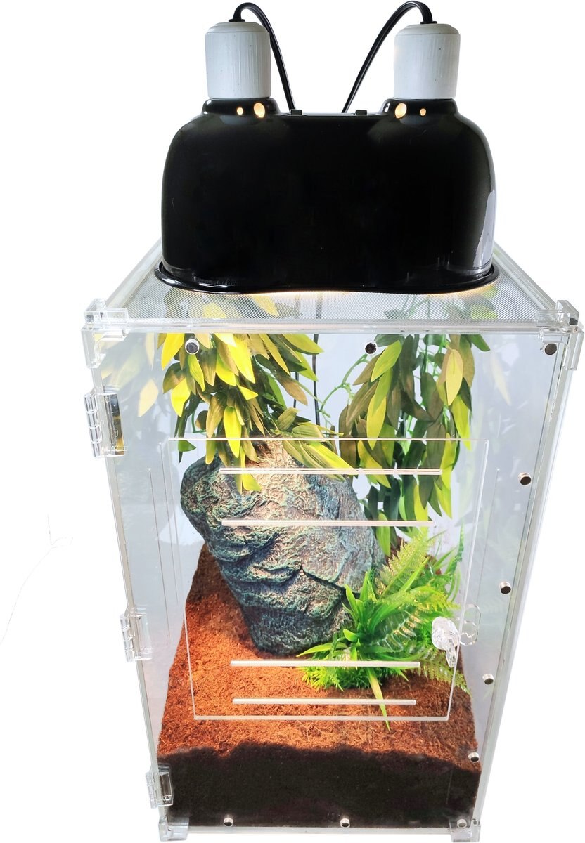 HerpCult Acrylic Front-Opening Reptile Habitat， 12-gal