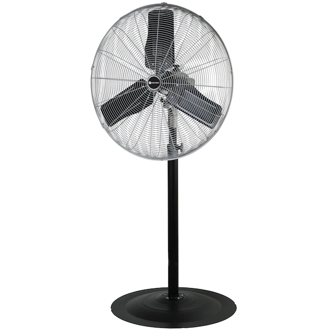 Utilitech 30-in 3-Speed Indoor or Outdoor Black Oscillating Pedestal Fan