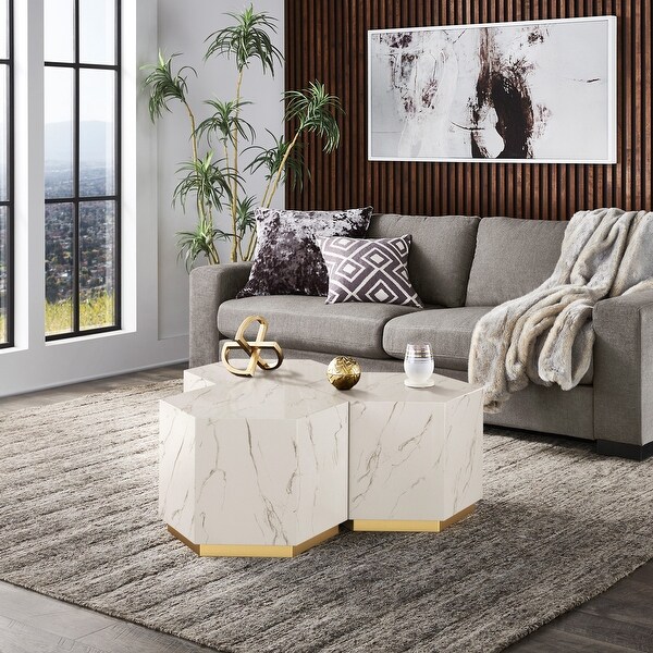 Darcy Faux Marble Coffee Table by iNSPIRE Q Bold