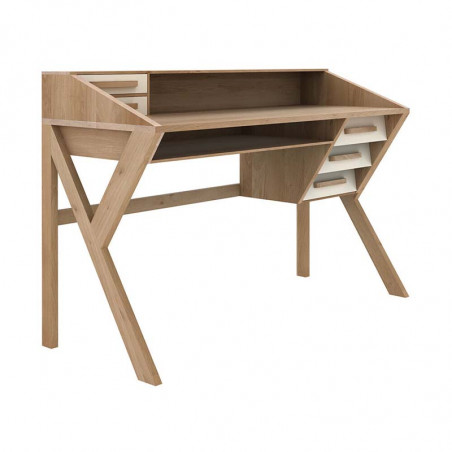 Bureau Origami 135X55X94CM Crème Ethnicraft - Mobilier Intérieur - GRIIN