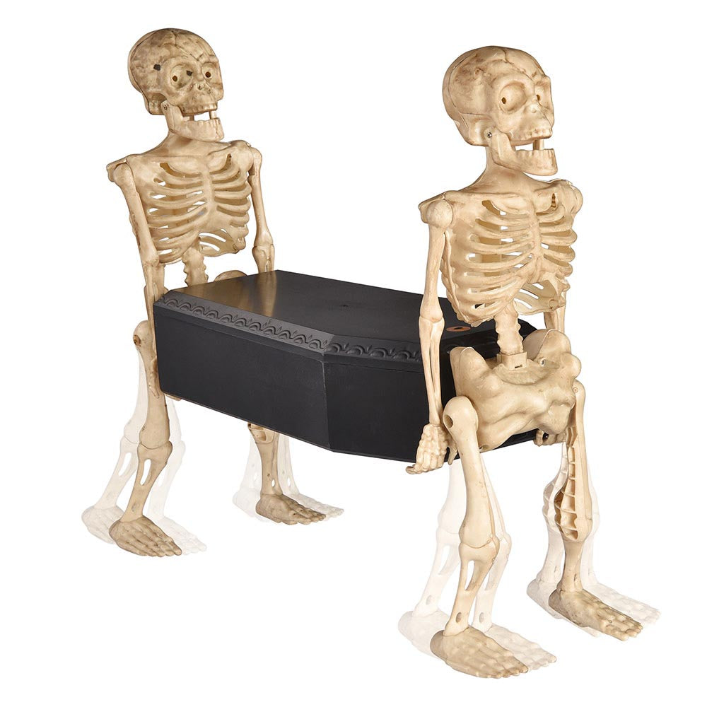 Yescom Animated Skeleton Carrying Coffin Sound Activated with Light