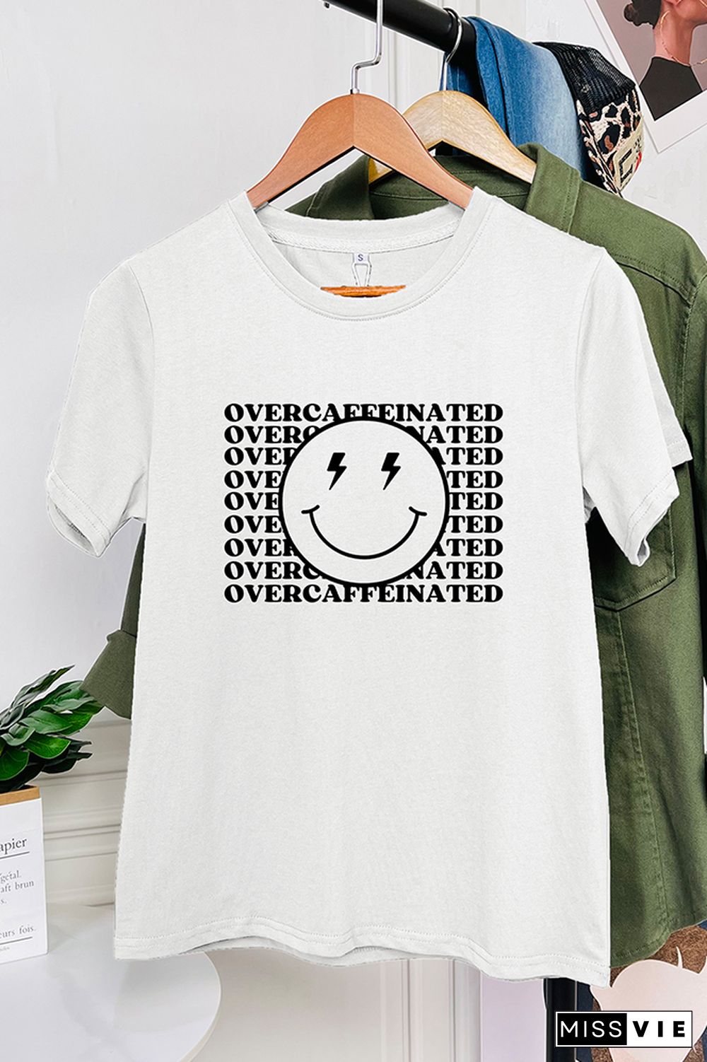 Over Caffeinated Graphic T-Shirt Wholesale