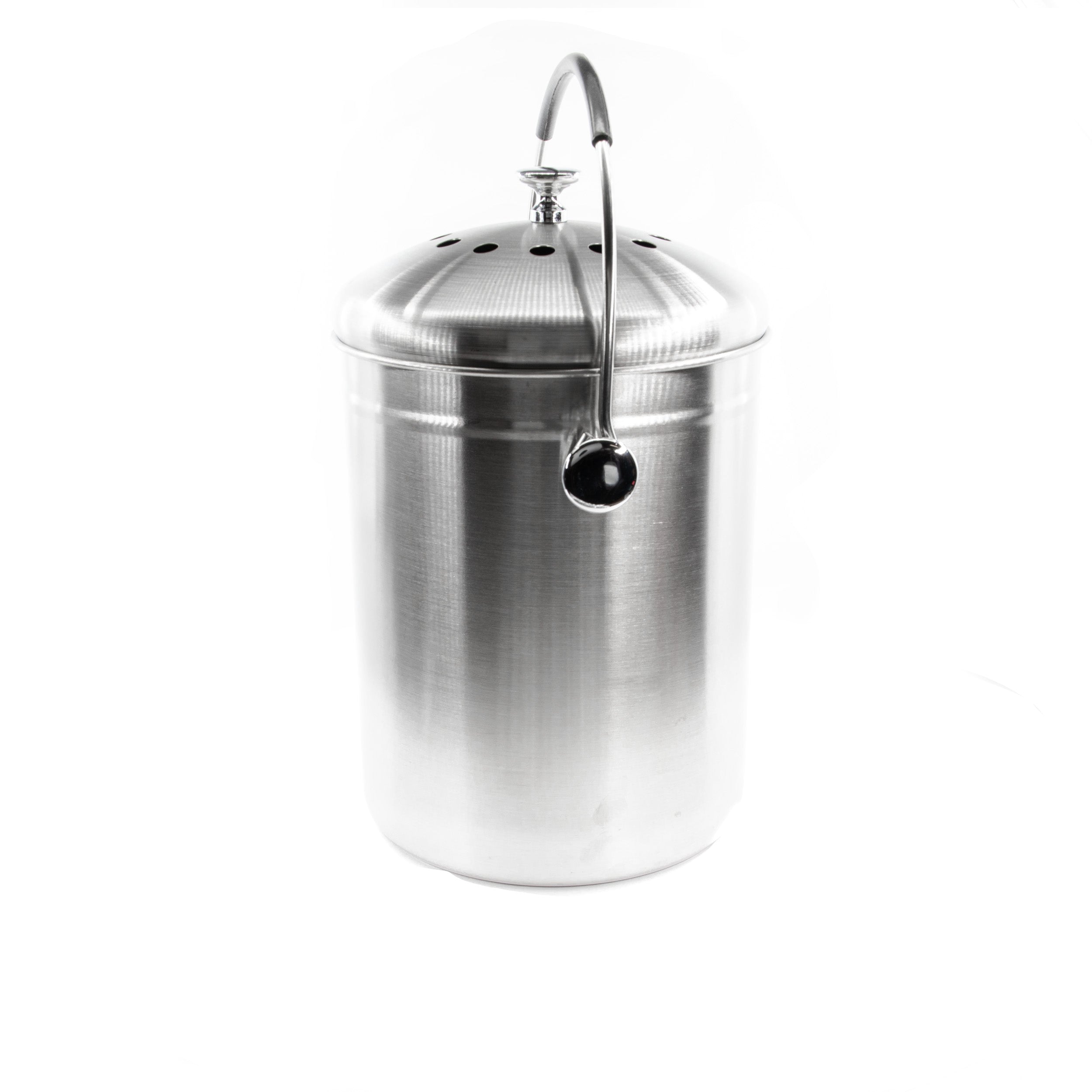 Countertop Compost Bin Stainless Steel 166 oz.