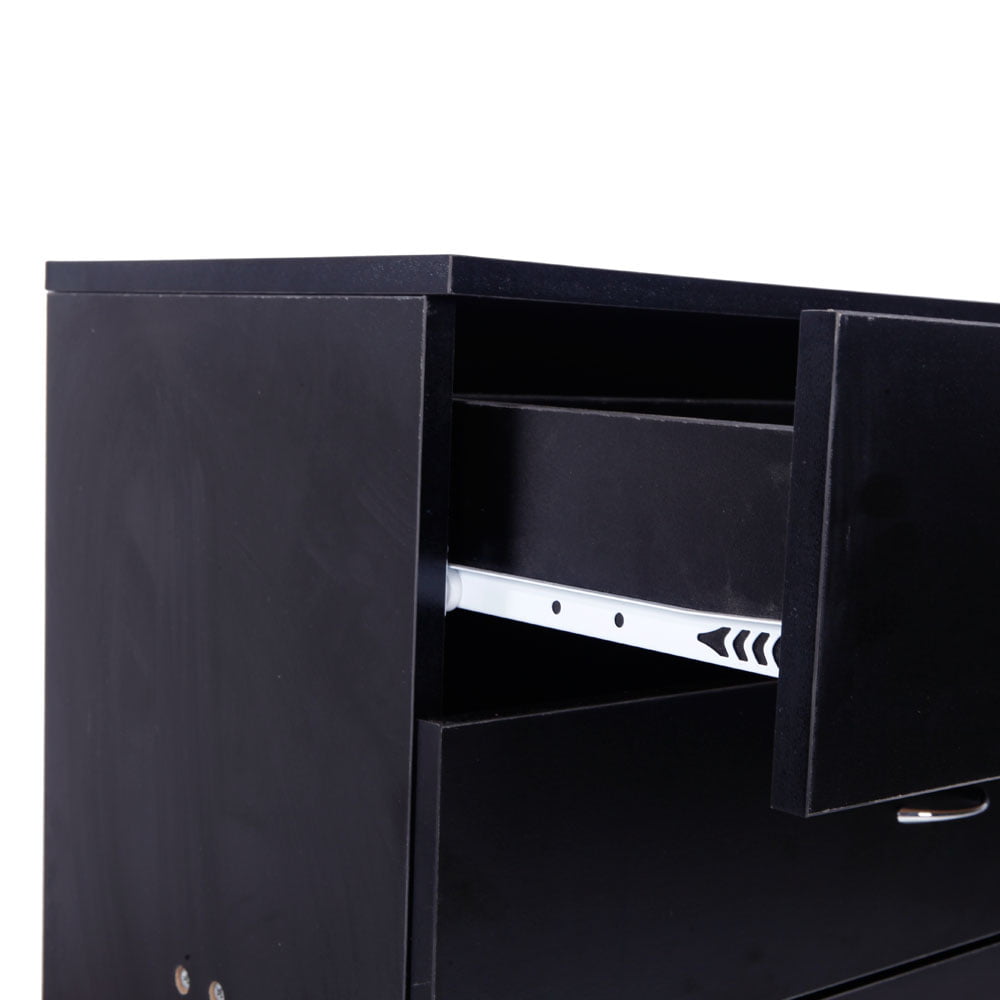 Modern Simple 4-Drawer Dresser Black