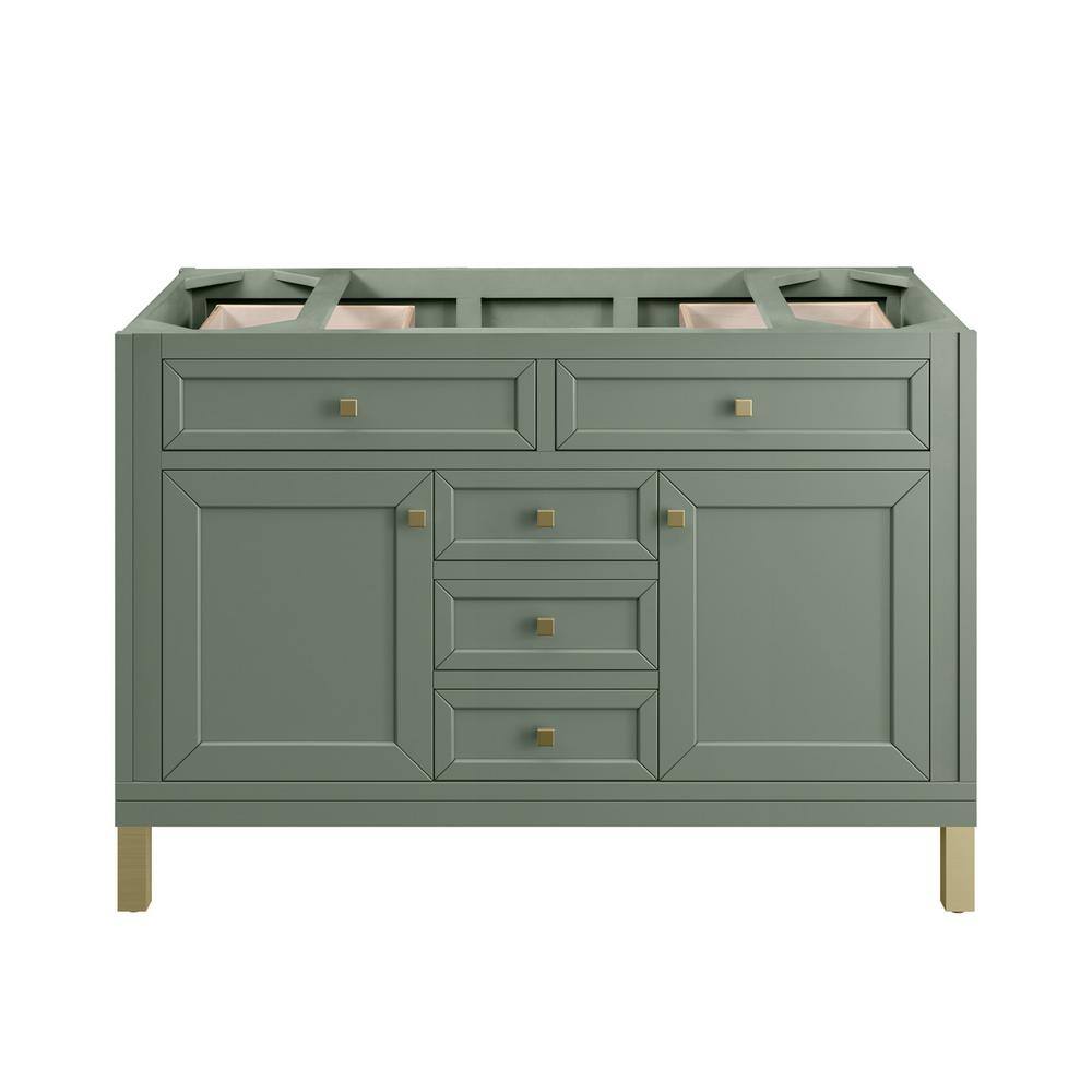 James Martin Vanities Chicago 48.0 in. W x 23.5 in. D x 32.8 in. H Single Bath Vanity Cabinet without Top in Smokey Celadon 305-V48-SC