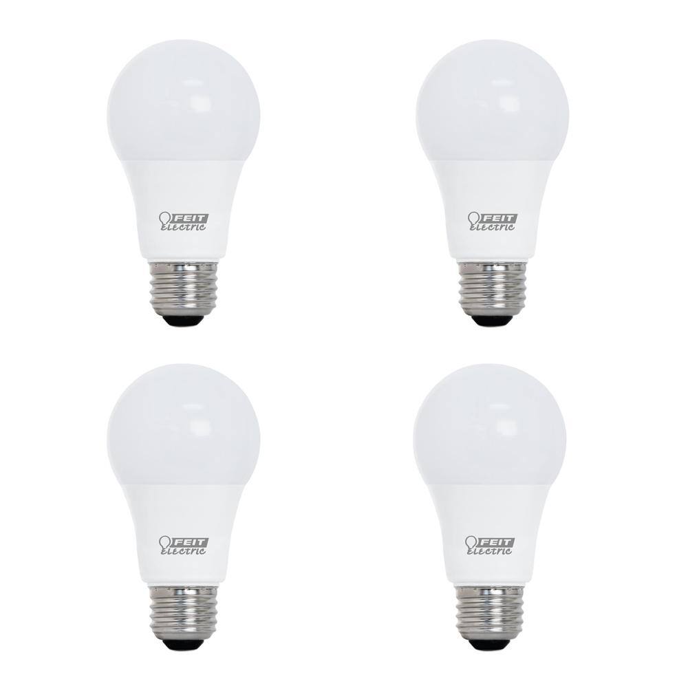 Feit Electric 60-Watt Equivalent A19 Dimmable CEC ENERGY STAR 90+ CRI Indoor LED Light Bulb Daylight (4-Pack) OM60DM950CA4