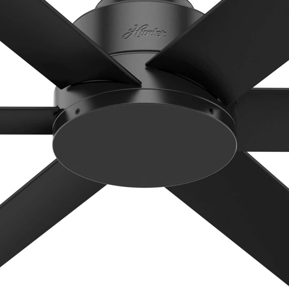 Hunter Kennicott 44 in IndoorOutdoor Ceiling Fan in Matte Black with Wall Switch