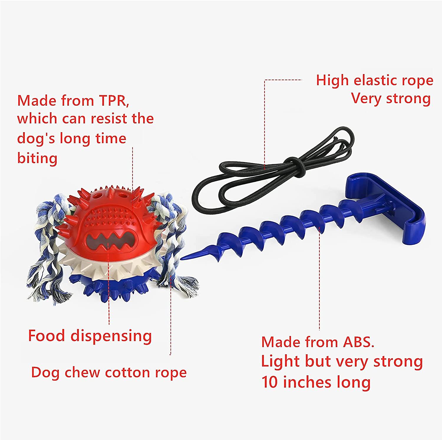 Outdoor strong pulling ball dog toy