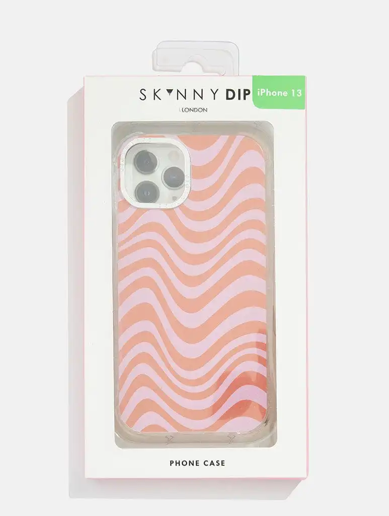Pink And Orange Swirl Shock iPhone Case