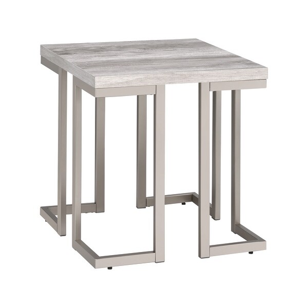 Dexter Modern End Table with Metal Base by Greyson Living