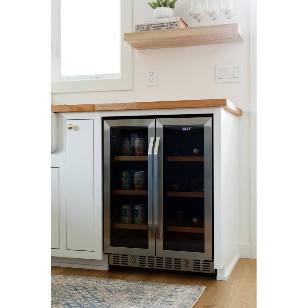 EdgeStar 24 in. Built-In Wine and Beverage Cooler with French Doors CWB1760FD