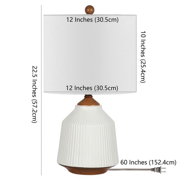 Relion Table Lamp Brown white Safavieh