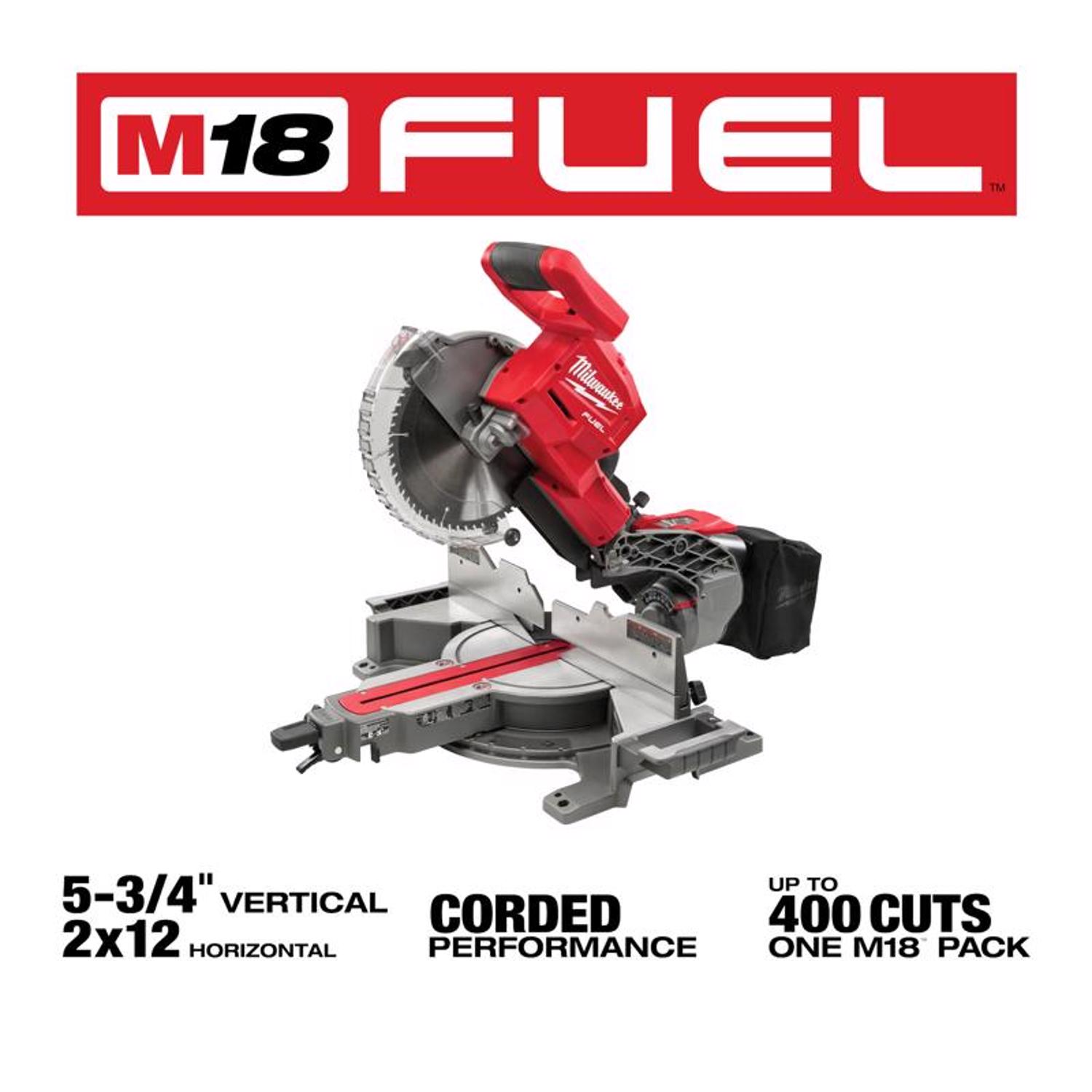 MW M18 FUEL 18 V 10 in. Cordless Brushless Dual-Bevel Sliding Compound Miter Saw Tool Only