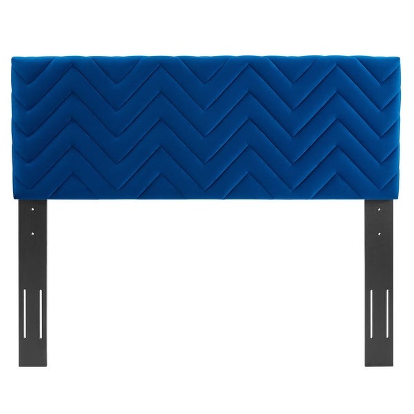 Mercy Chevron Tufted Performance Velvet Twin Headboard - - 37076240