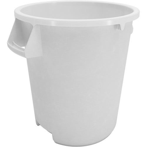 Carlisle 84101002 Bronco 10-Gallon Round Waste Container， White