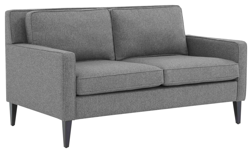 Luna Gray Loveseat   Midcentury   Loveseats   by First of a Kind USA Inc  Houzz
