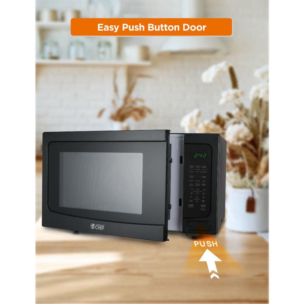 Commercial CHEF 218 in Width 16 cu ft Black 1100Watt Countertop Microwave Oven