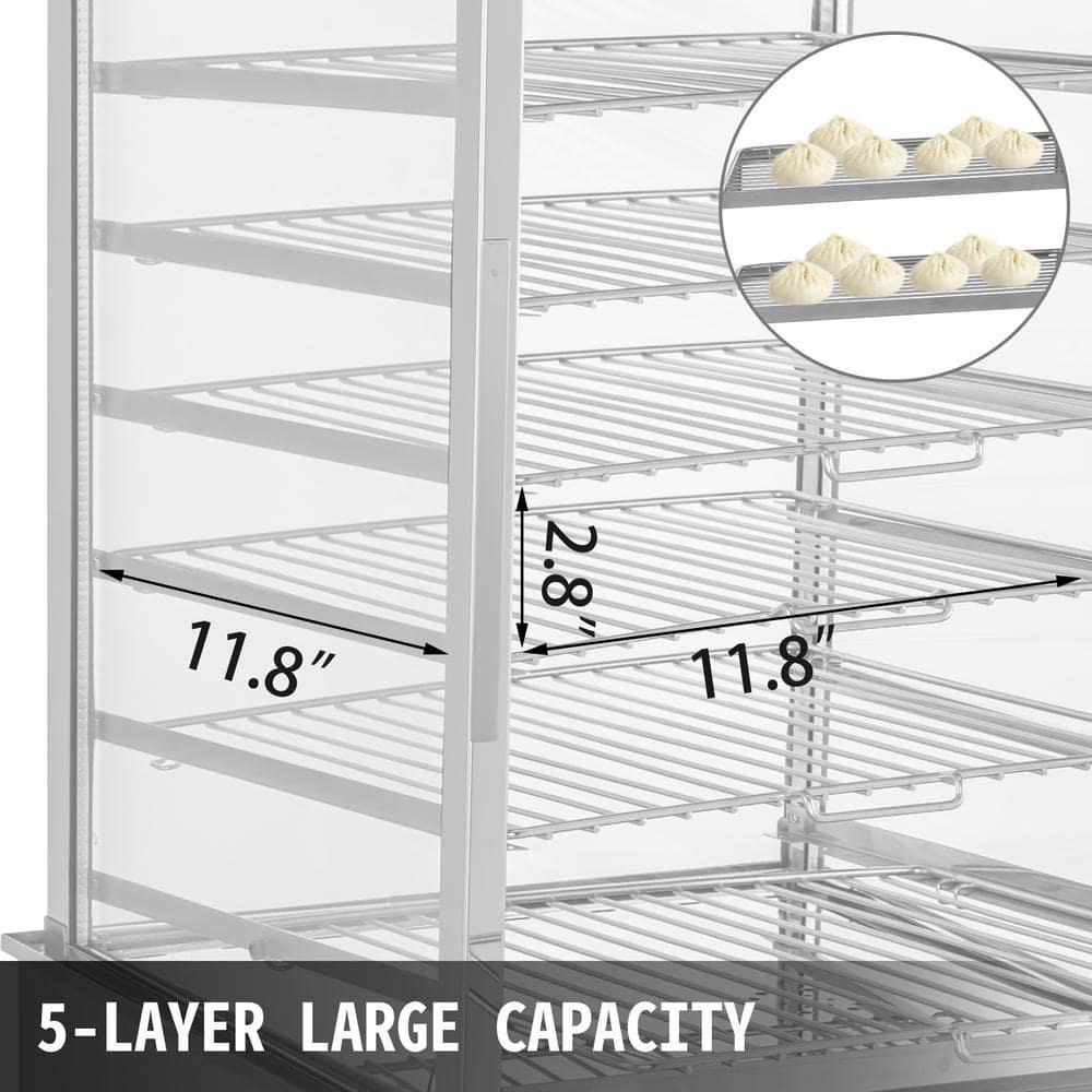 VEVOR Commercial Bun Steamer 5Layer Restaurant Bun Warmer Electric Food Steamer 86230 Bun Bread Steamer Machine 900W