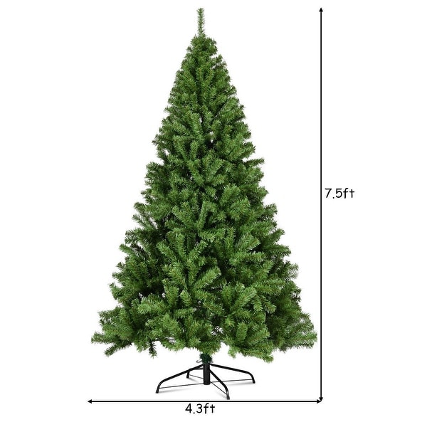 Costway 6FT/7.5FT/9FT PVC Artificial Christmas Tree 1000/1346 /2132