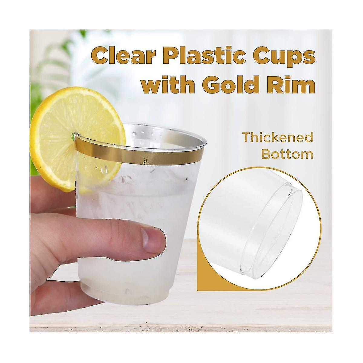 50pcs Plastic Wine Cups Clear Disposable Wine Glasses，plastic Wine Glasses，clear Glasses Disposable