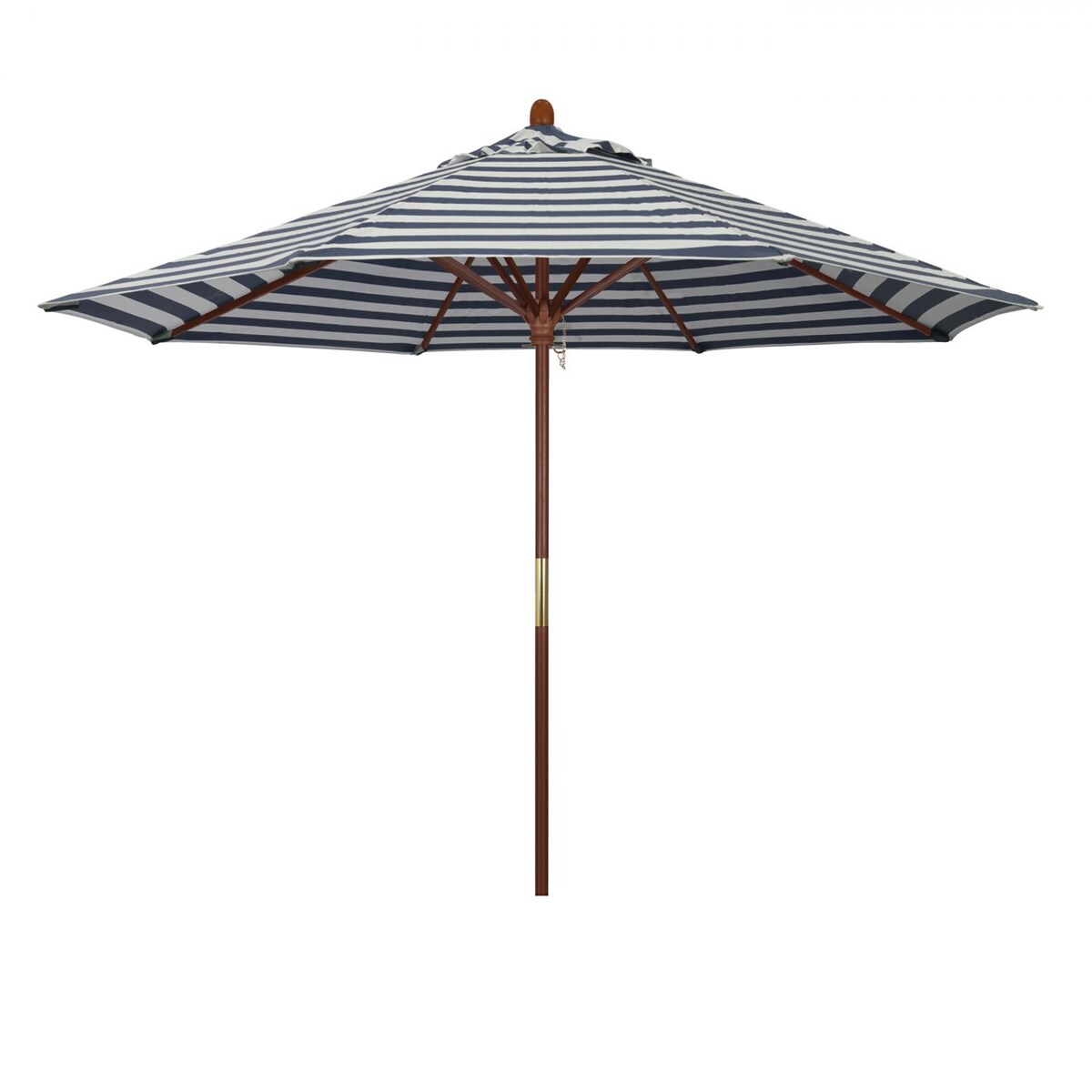 California Umbrella Grove Series 9 Ft Octagonal Hardwood Patio Umbrella W/ Push Lift