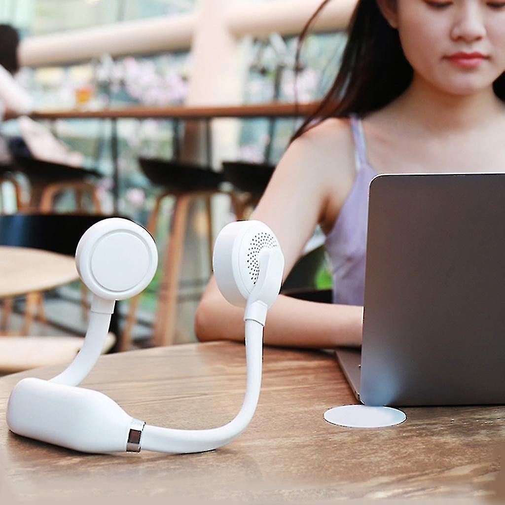 Hands-free Neck Band Fan Mini Air Cooler Summer Adjustable Hanging Neck Fan Mini Portable Bladeless Usb Small Fan Sports Fan Lazy Portable Mini Fan