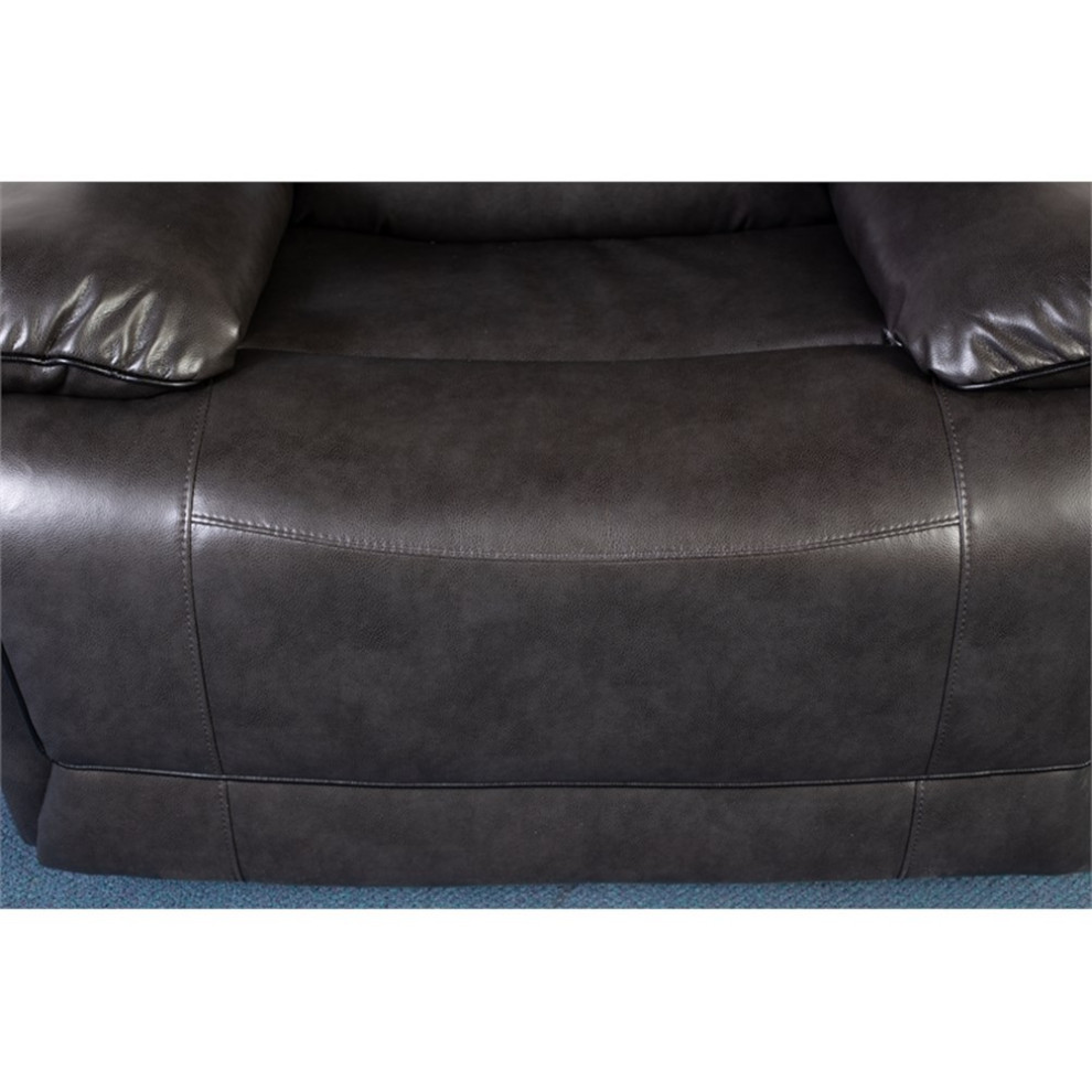 Porter Designs Ennis Triple Powered Recliner   Black   Contemporary   Recliner Chairs   by Homesquare  Houzz