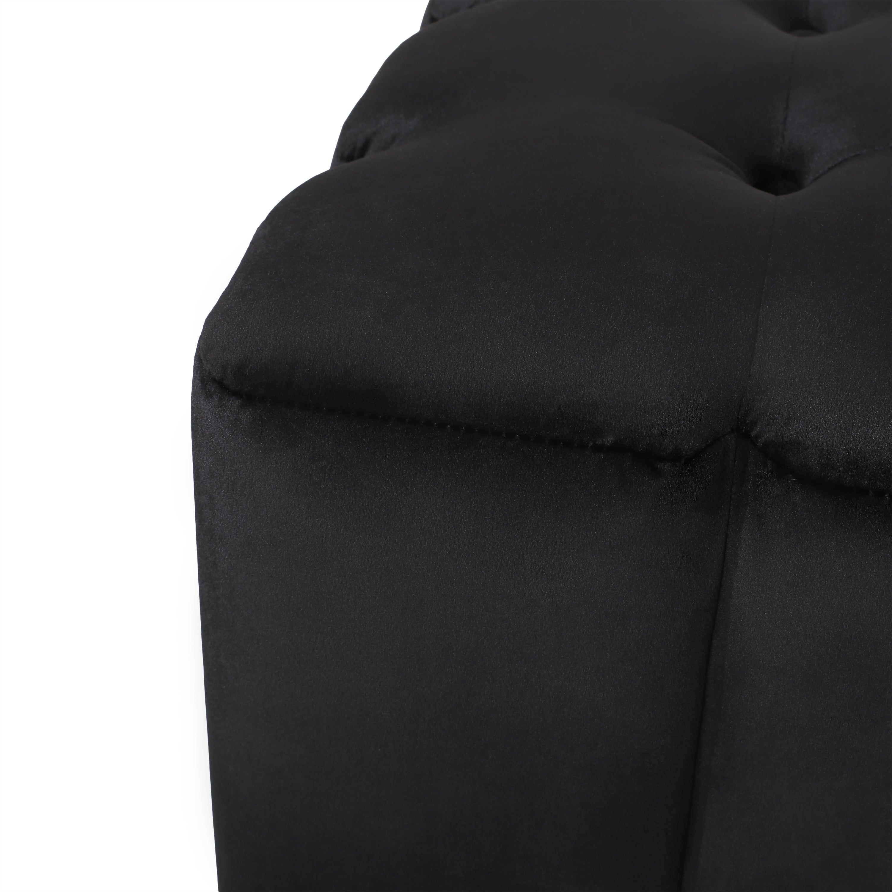 Fairfax Modern Glam Velvet Tufted Ottoman