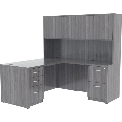 Lorell Weathered Charcoal Laminate Desking Pedestal - 2-Drawer (69559)