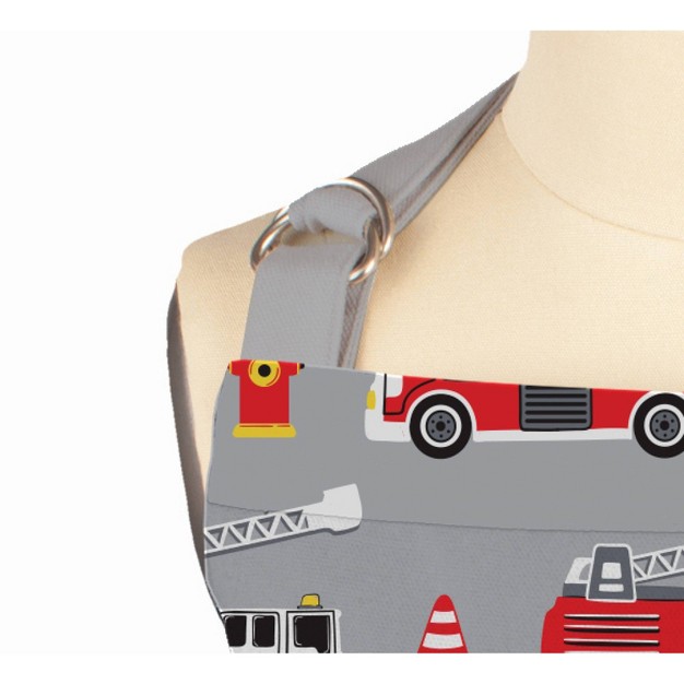 Fire Truck Print Kids x27 Apron Mu Kitchen