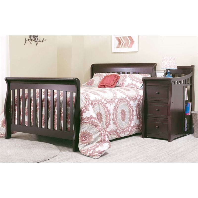 Sorelle Princeton Elite Crib and Changer in Espresso