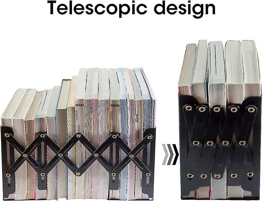 1 Pack Retractable Book Holder Metal Iron Telescopic Desk Bookcase Creative Telescopic