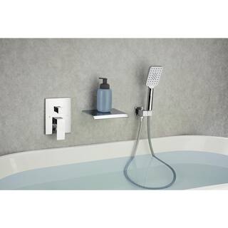 Mondawe Mondawell Waterfall Single-Handle 3-Spray High Pressure Tub and Shower Faucet in Chrome Valve Included MA-D97207CP