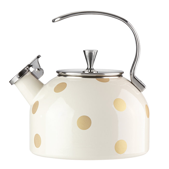 Kate Spade new york Deco Dot Gold Tea Kettle