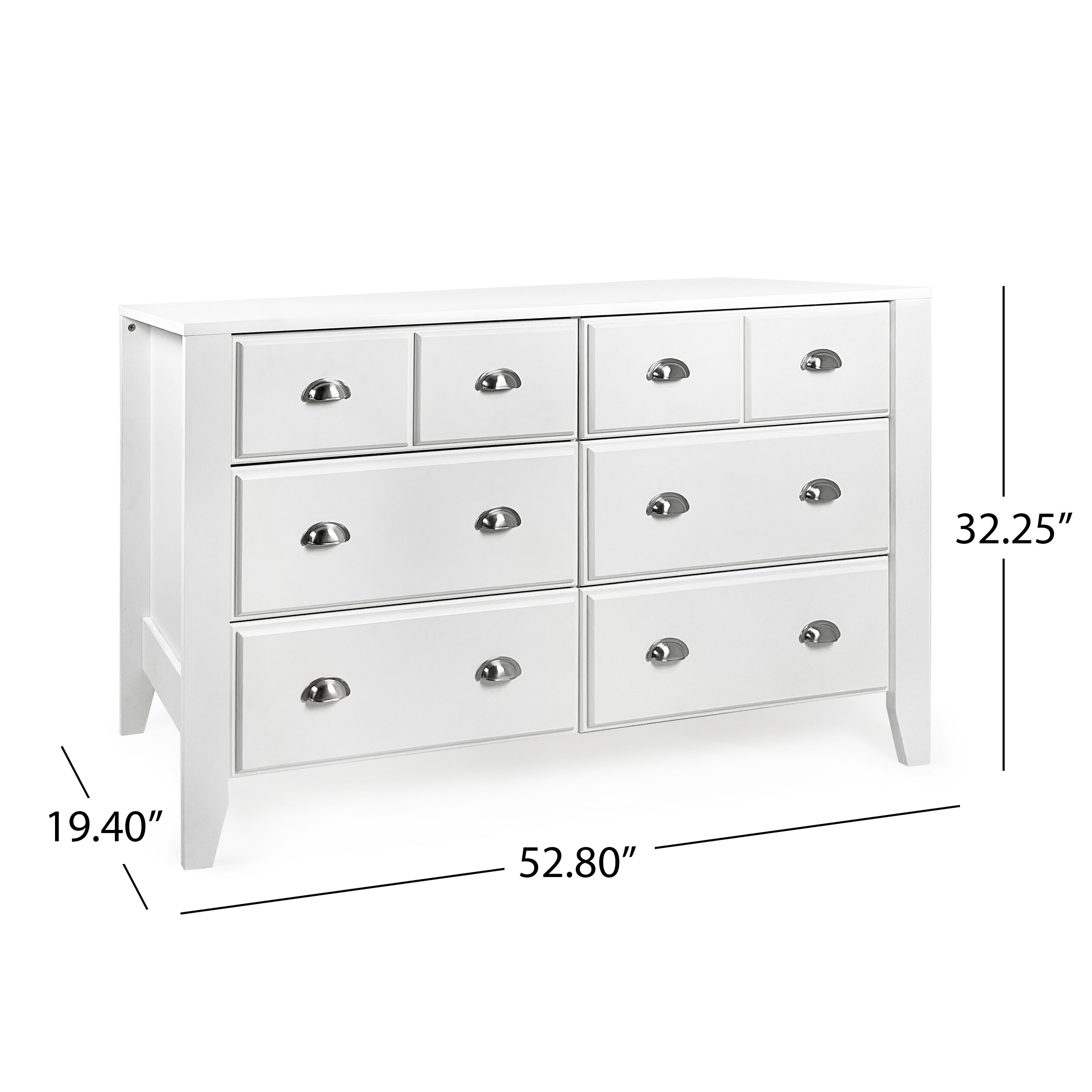 Cleary Contemporary Faux Wood 6 Drawer Double Dresser