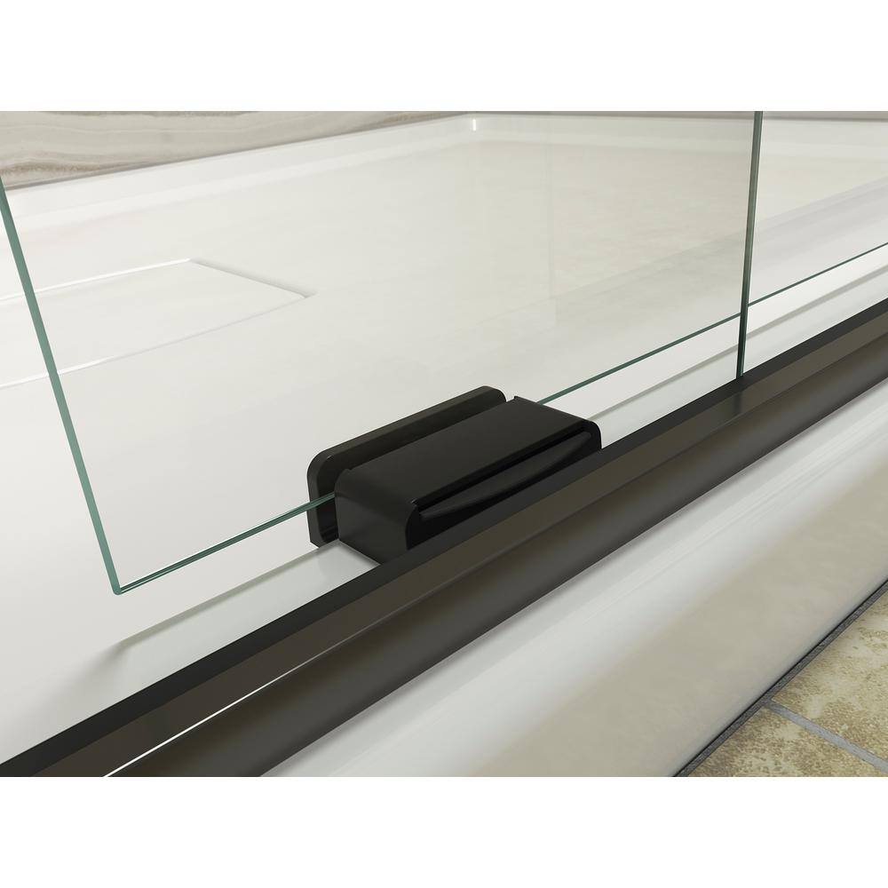 KOHLER Levity 59.625 in. W x 62 in. H Frameless Sliding Tub Door in Anodized Dark Bronze 706000-L-ABZ