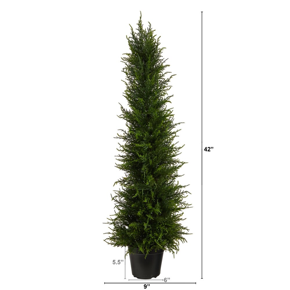 3.5' Cypress Artificial Tree UV Resistant (Indoor/Outdoor)   6\