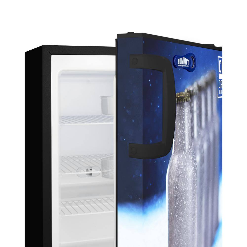 Summit Appliance 2.68 cu. ft. Upright Beer Freezer in Blue and Black ALFZ37BFROST