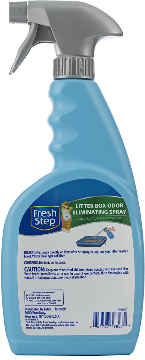 Fresh Step Litter Box Odor Eliminating Spray， 24-oz bottle