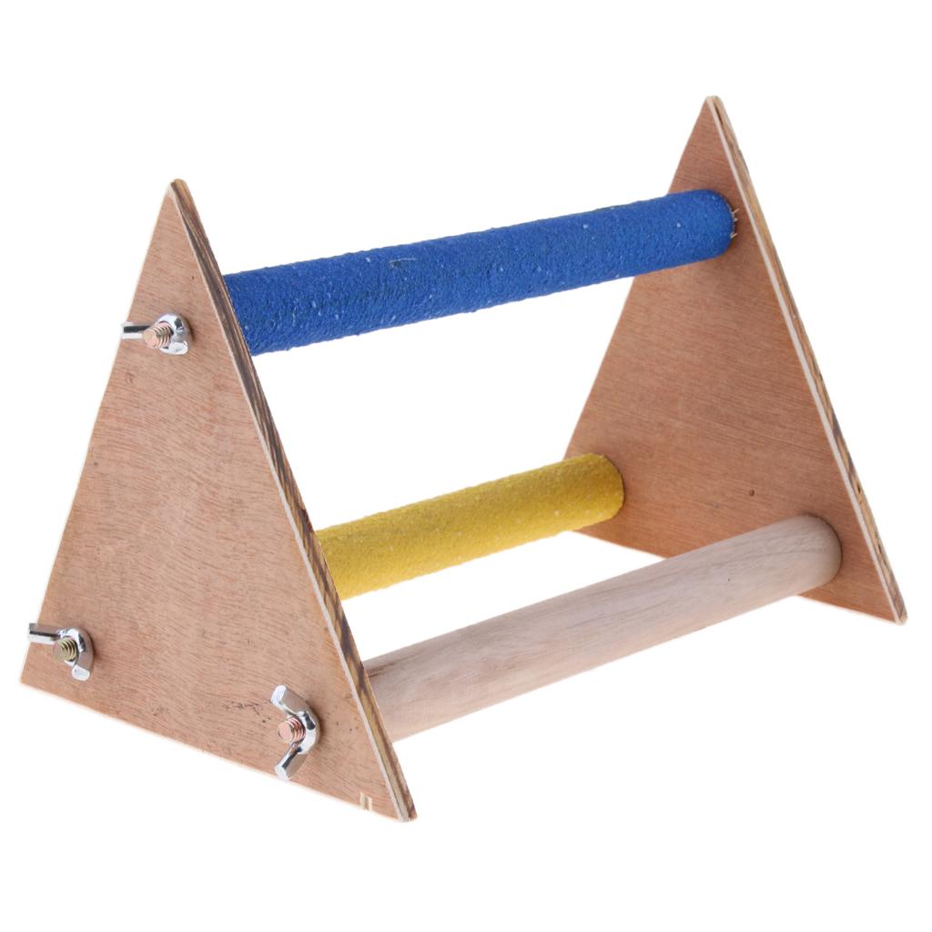 Parrot Bird Perch Table Stand Paw Grinding Chew Toy for Parakeet Finch 2