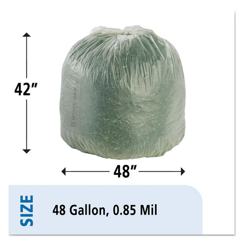 Stout EcoSafe-6400 Bags | 48 gal， 0.85 mil， 42