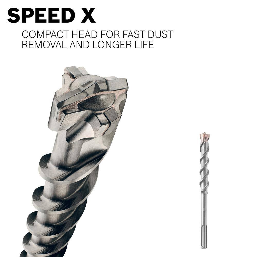 Bosch 1 in. x 8 in. x 13 in. SDS-MAX Speed-X Carbide Rotary Hammer Drill Bit for Concrete Drilling HC5050