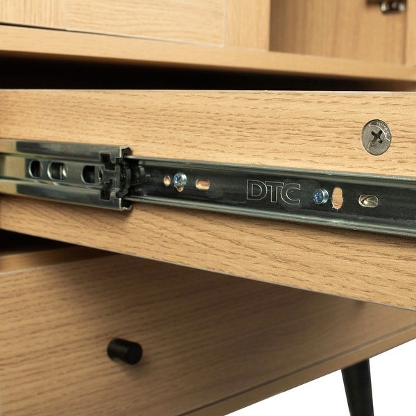 Wood Sideboard Buffet with 2 Drawers for Dining Room