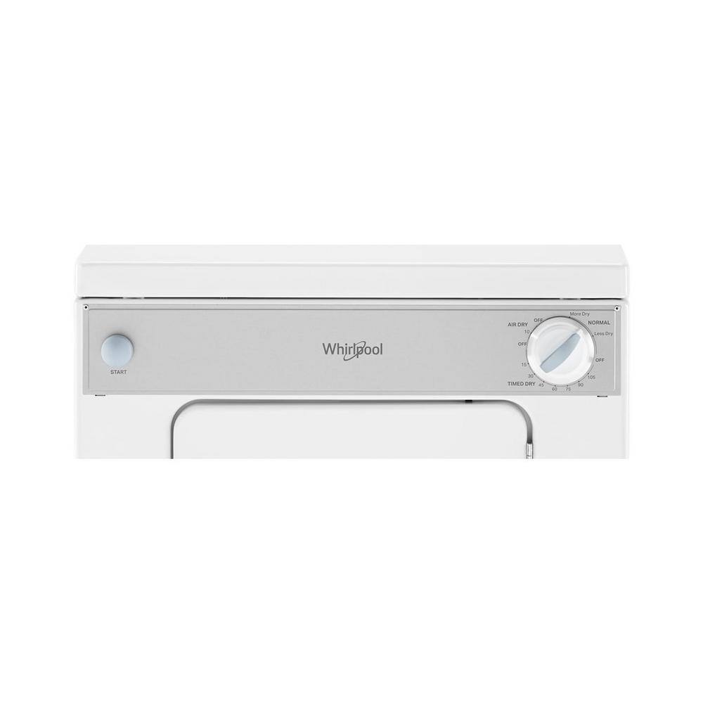 Whirlpool 3.4 cu. ft. 120-Volt White Compact Electric Vented Dryer with Flexible Installation LDR3822PQ