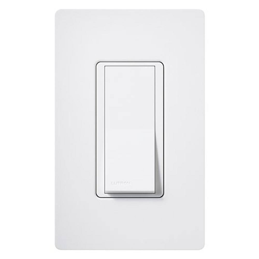 Lutron Claro OnOff Switch with Locator Light 15-AmpSingle-Pole Snow (SC-1PSNL-SW) SC-1PSNL-SW