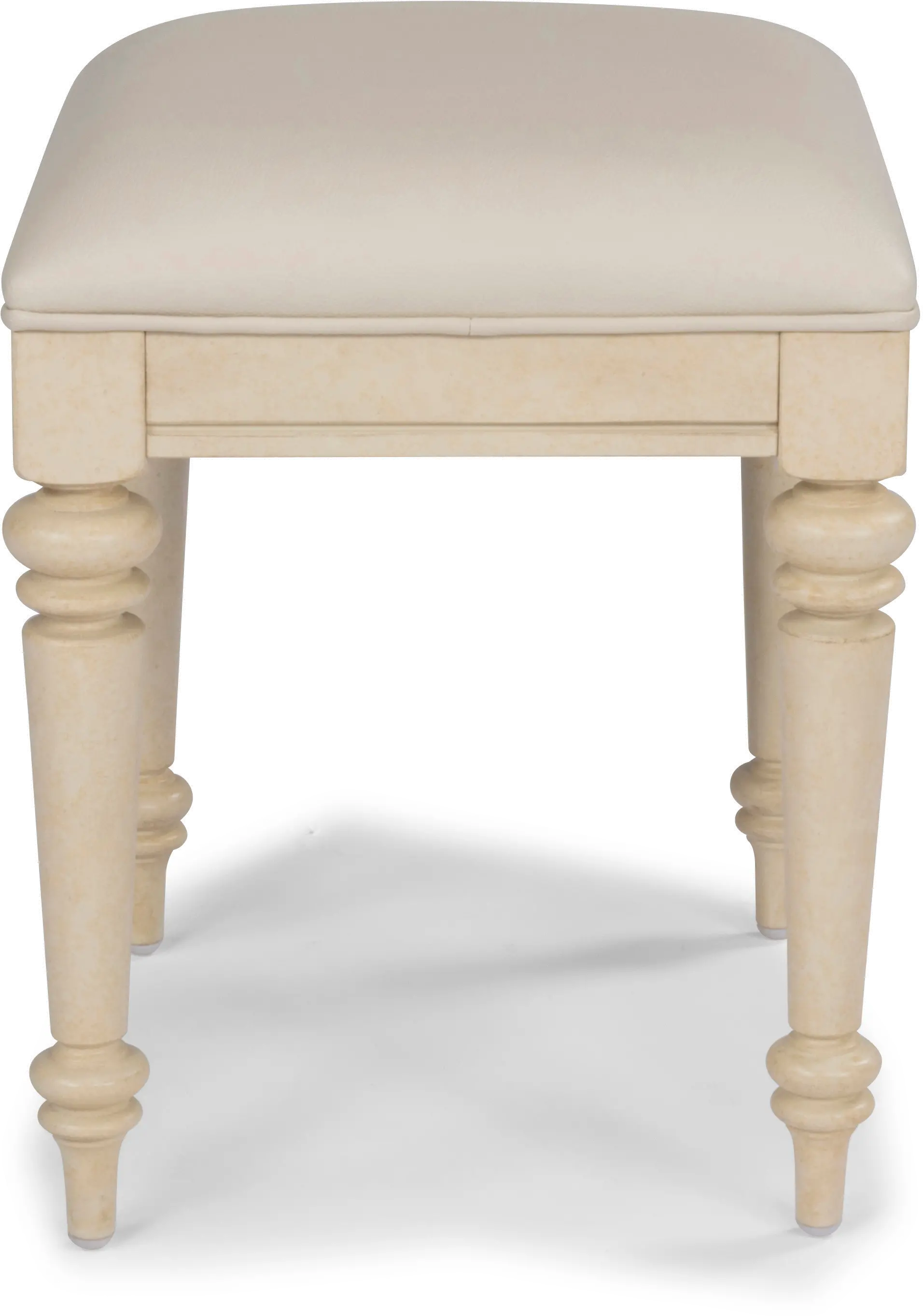 Provence Antique White Vanity Bench