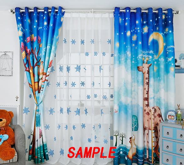 GCKG Beautiful Peacock Popular Peacock Feathers Window Curtain Kitchen Curtain Window Drapes Panel for Living Room Bedroom Size 52(W) x 84(H) inches (Two Piece)